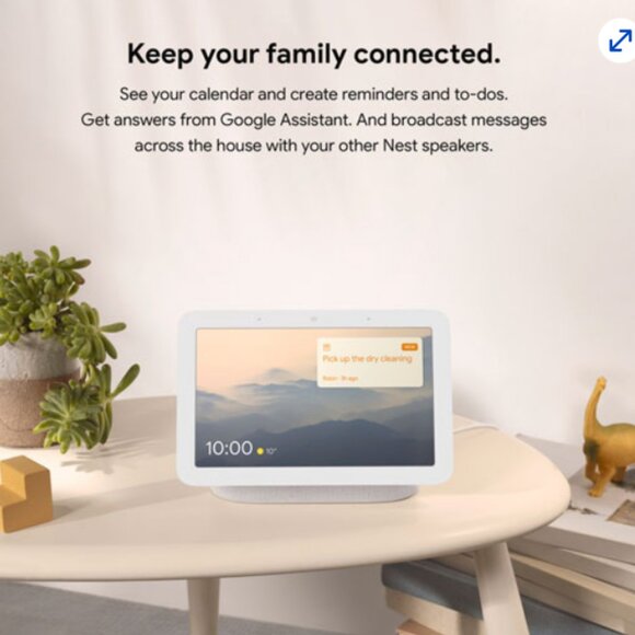 Google Nest Hub (GA00516-US) Smart Display with Google Assistant - Chalk - Picture 5 of 16